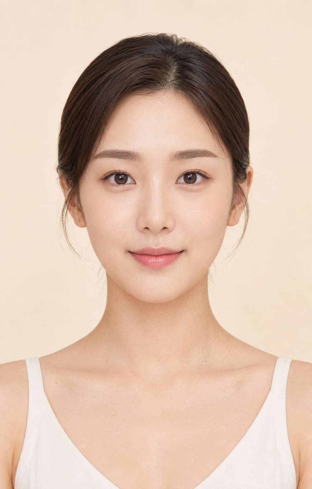 필러 시술 부위를 설명하기 위한 여성 정면 이미지