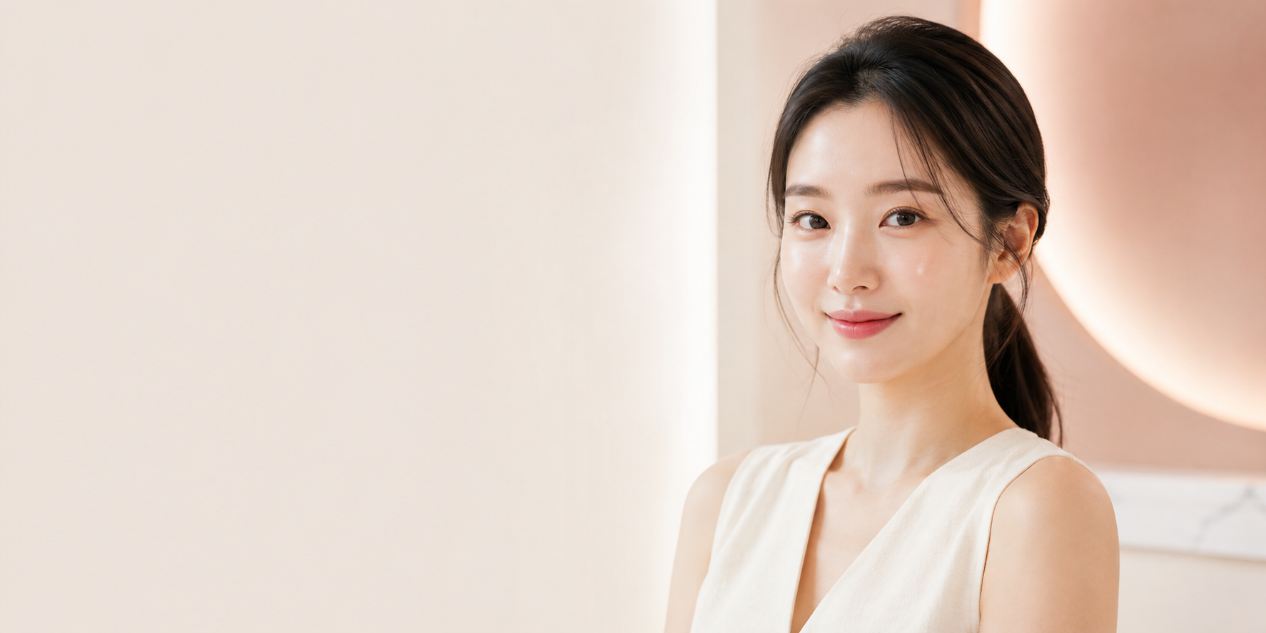 광주성형외과 리쥬란 힐러 피부 컨디션 상담을 위한 20대 한국인 여성 모델